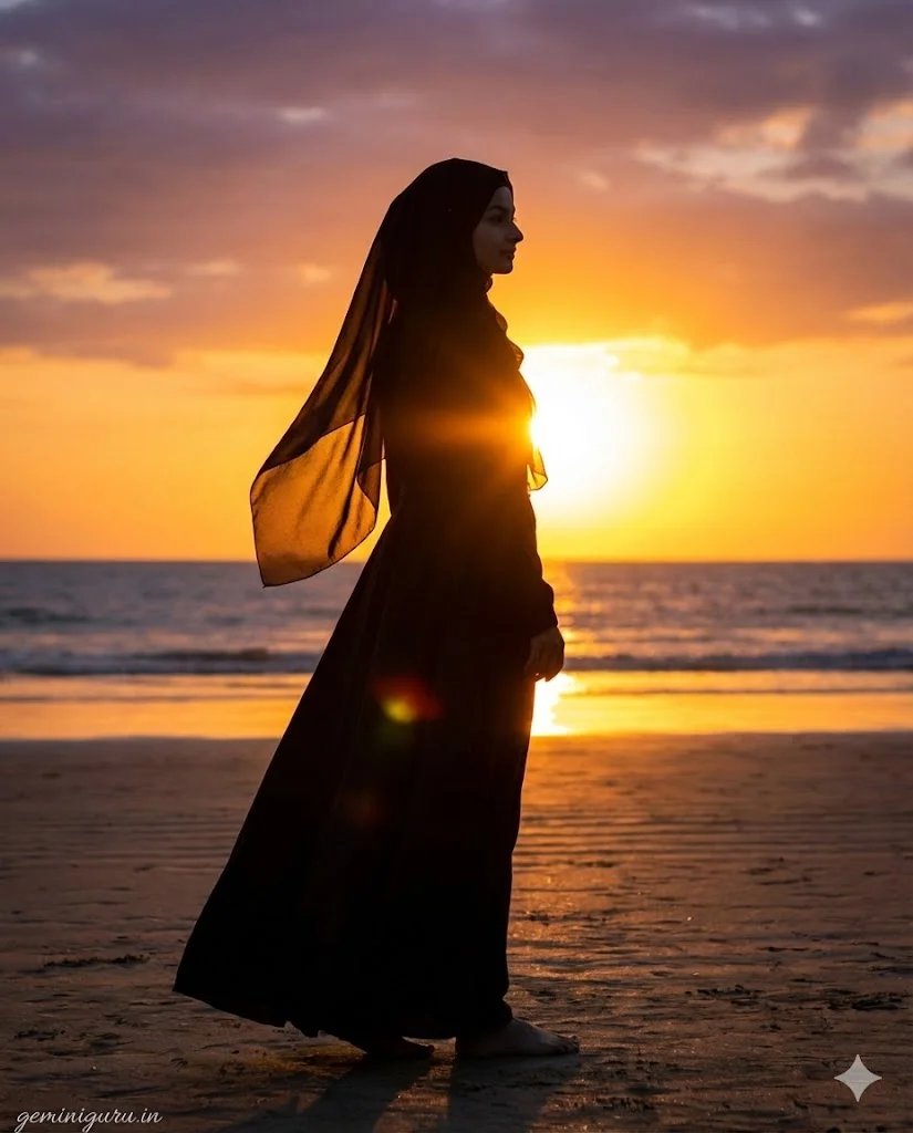 6. The Golden Hour Silhouette AI prompt example