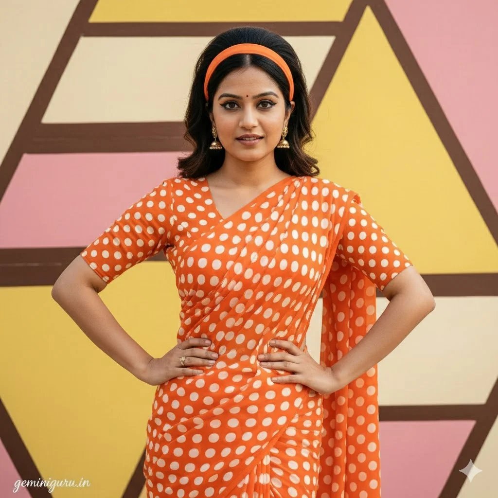 3. The Retro Polka Dot (70s Diva) AI prompt example