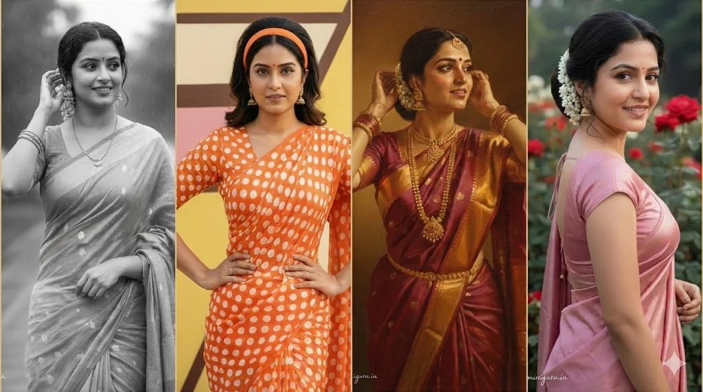 5 Vintage Saree Gemini AI Prompts for Retro Photo Edits