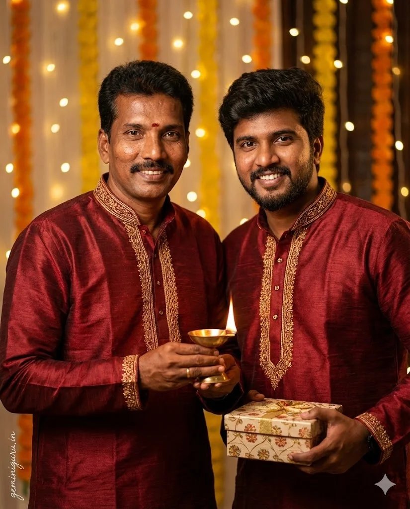 5. The Traditional Twin (Kurta Pajama) AI prompt example