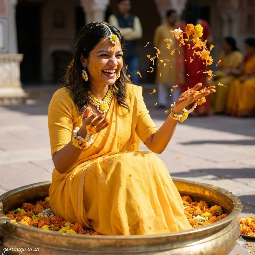 1. The Haldi Ceremony Glow AI prompt example
