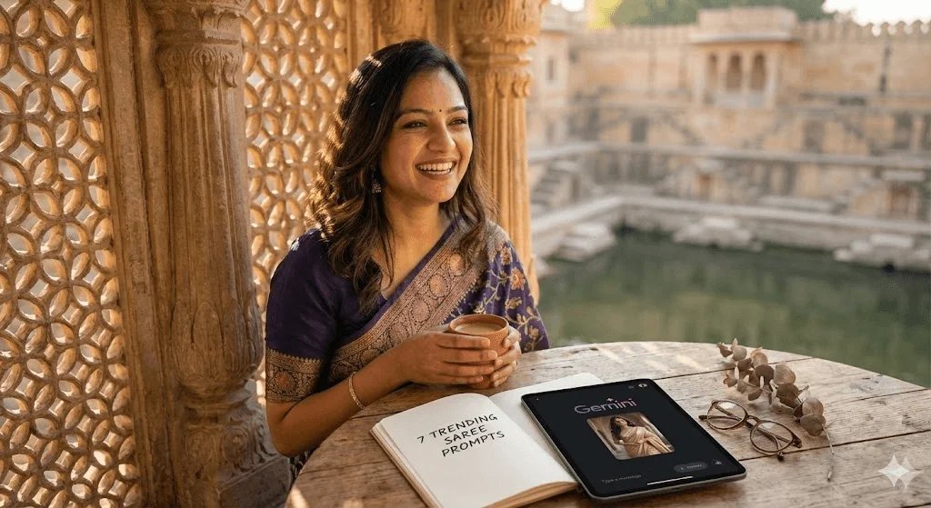 7 Aesthetic Gemini AI Saree Prompts Copy Paste