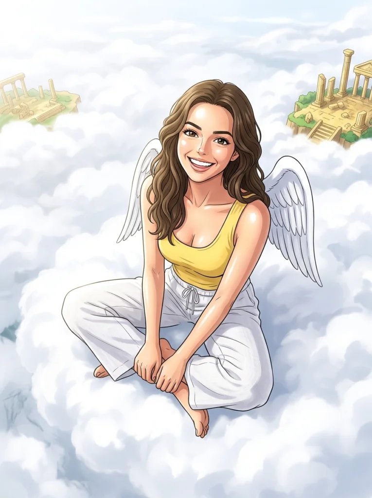 One Piece Gemini AI prompt preview with Skypiea sea cloud, golden ruins, and bright ethereal light