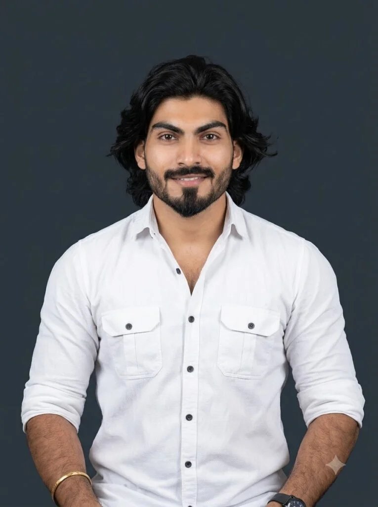 Instagram profile picture with a matching color-block background