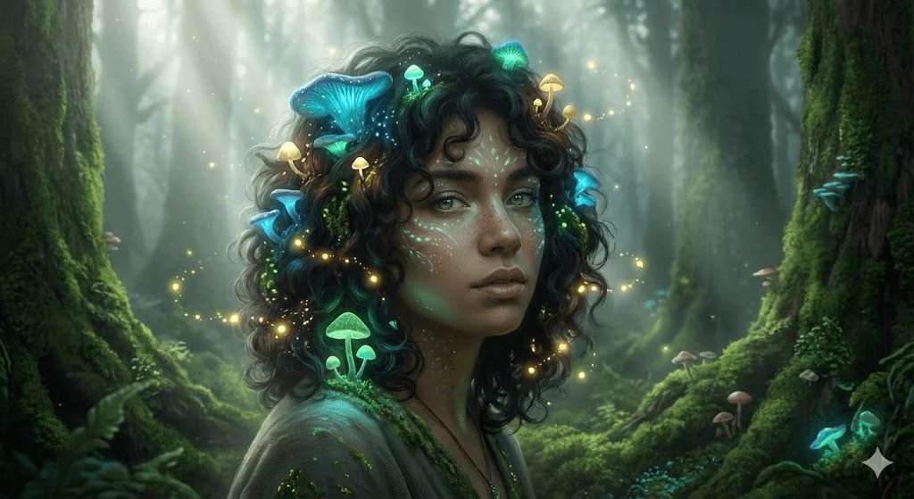 Fantasy Instagram DP prompt preview with glowing forest and firefly details