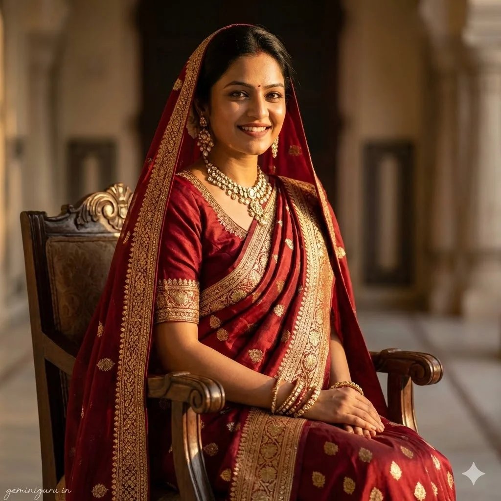 1. The Royal Bridal Silk AI prompt example
