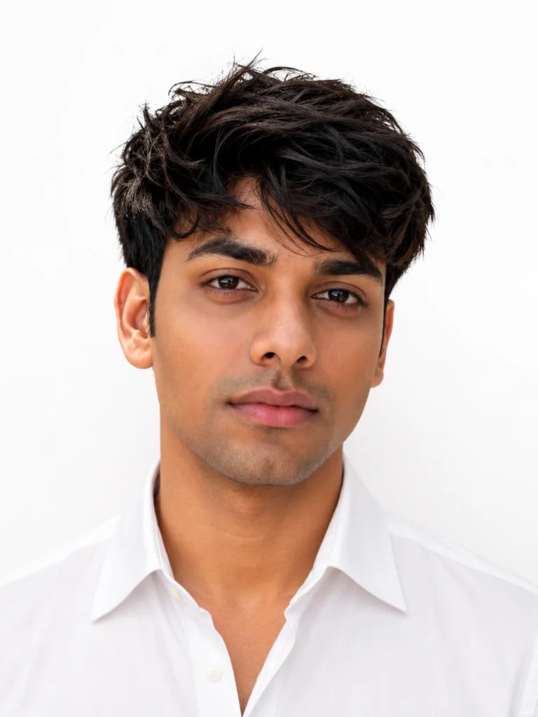 Passport Size Photo Prompts for ChatGPT face correction example