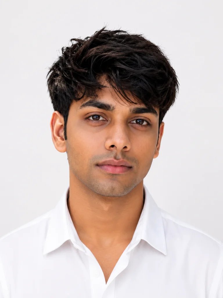 Passport Size Photo Prompts for ChatGPT studio quality example