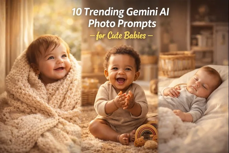 Gemini AI photo prompts preview for cute creative image edits