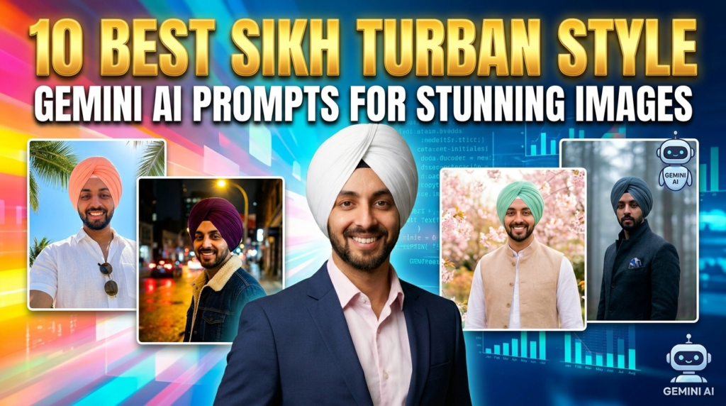 Sikh turban style Gemini AI prompts preview for realistic portrait edits