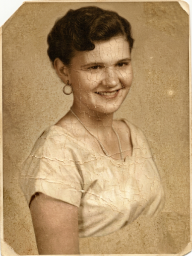 torn edge repair prompt example for restoring old damaged photo borders