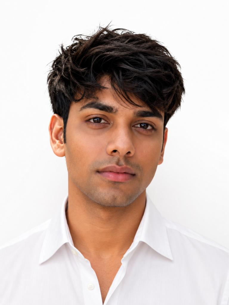 Passport Size Photo Prompts for ChatGPT face correction example
