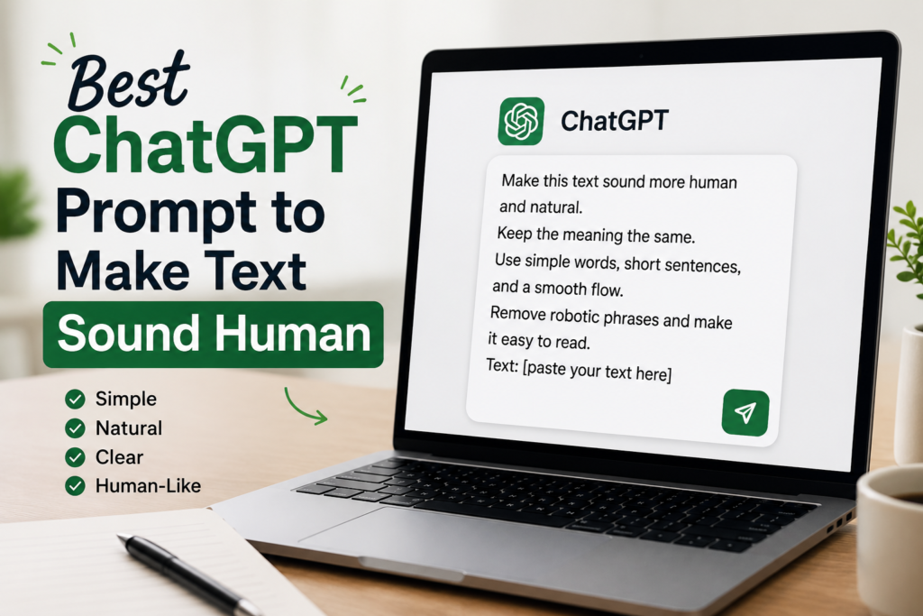 Simple ChatGPT prompt to make text sound human