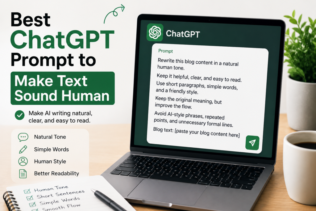 ChatGPT prompt to make blog content sound human