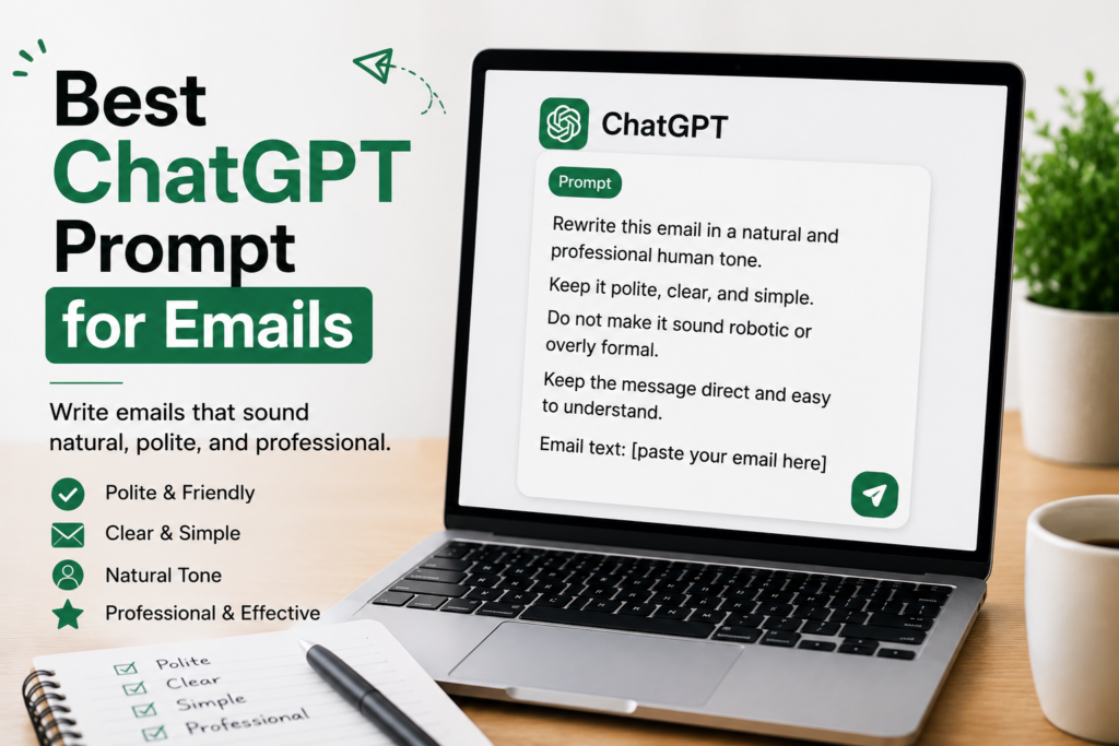 ChatGPT prompt to make emails sound human and professional