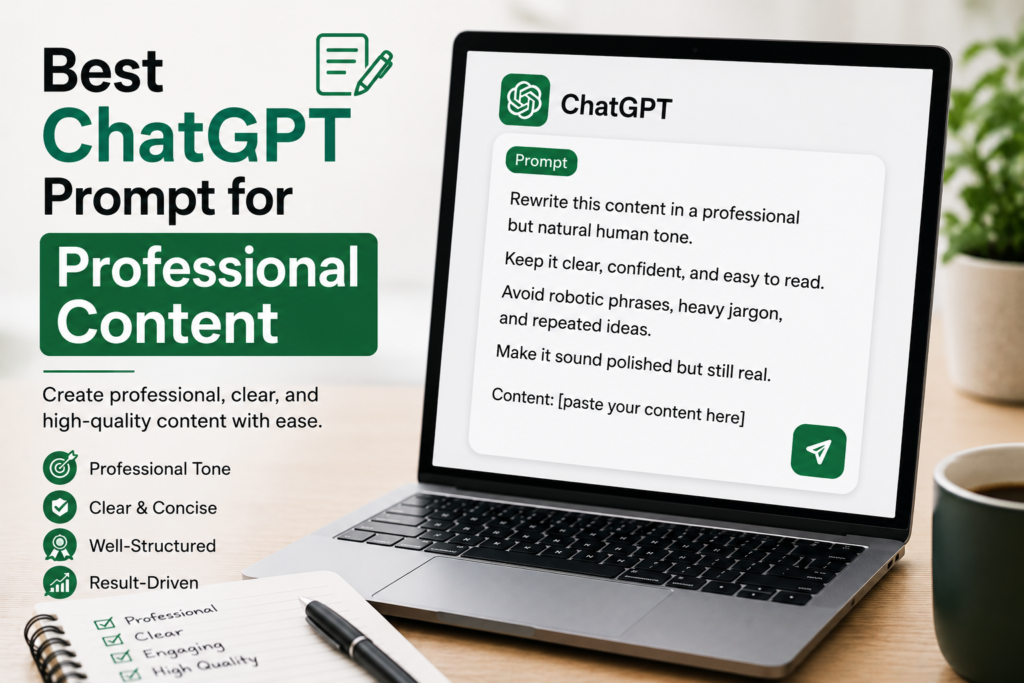ChatGPT prompt to make professional content sound human