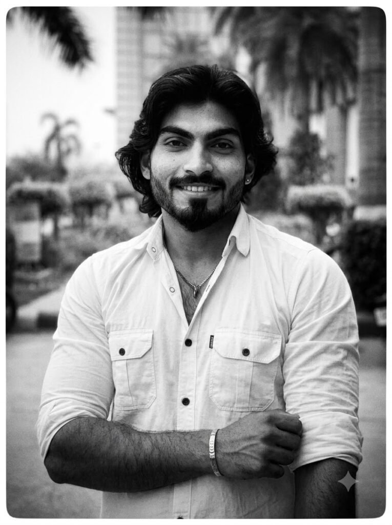 Black-and-white film grain Instagram profile picture