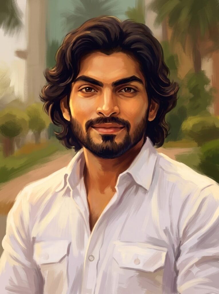 Digital painting style Instagram profile picture avatar