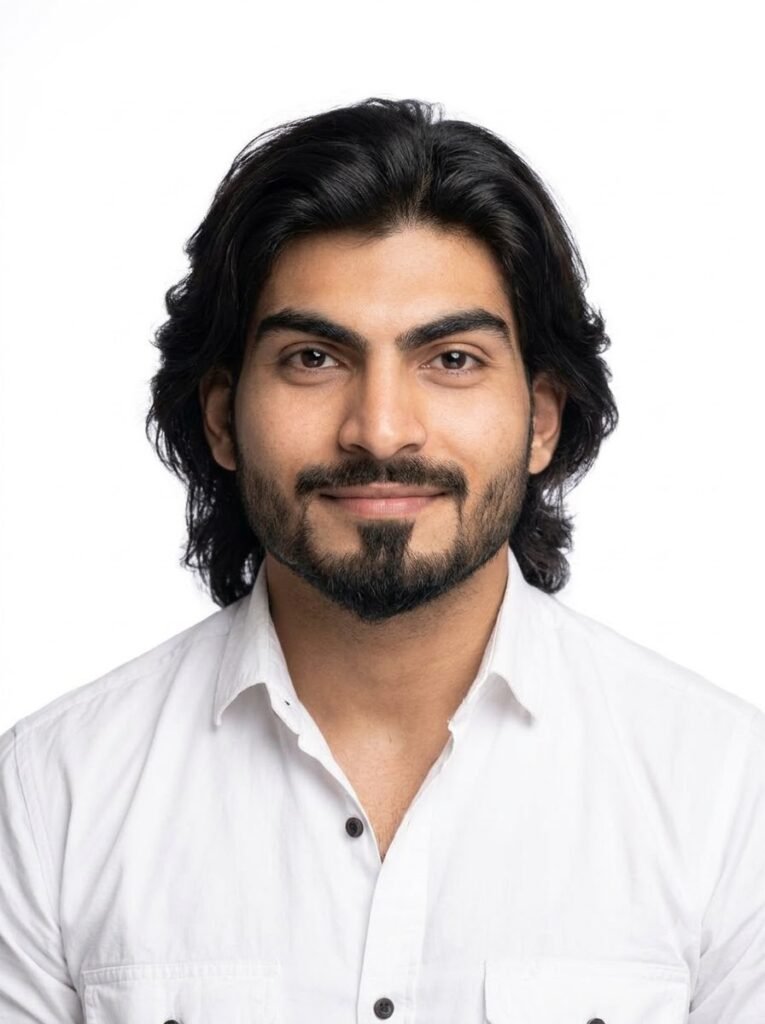 Clean profile picture portrait on a white background