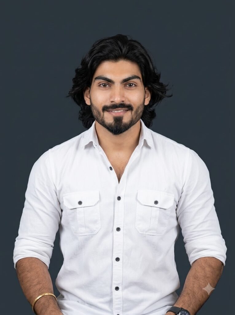 Instagram profile picture with a matching color-block background